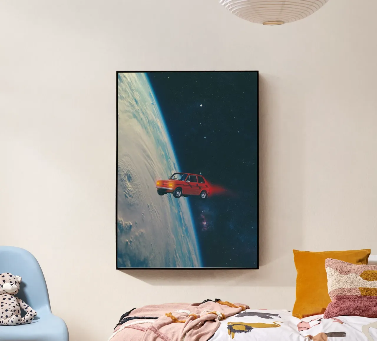 Auto rossa in orbita plexiglass da Dapidoka