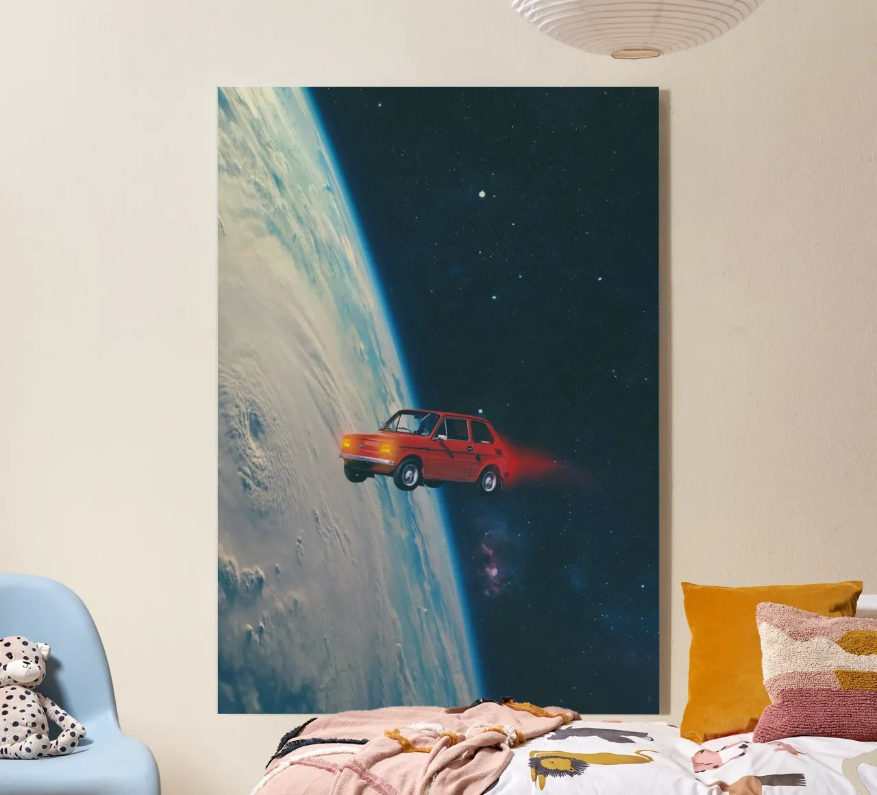 Auto rossa in orbita plexiglass da Dapidoka