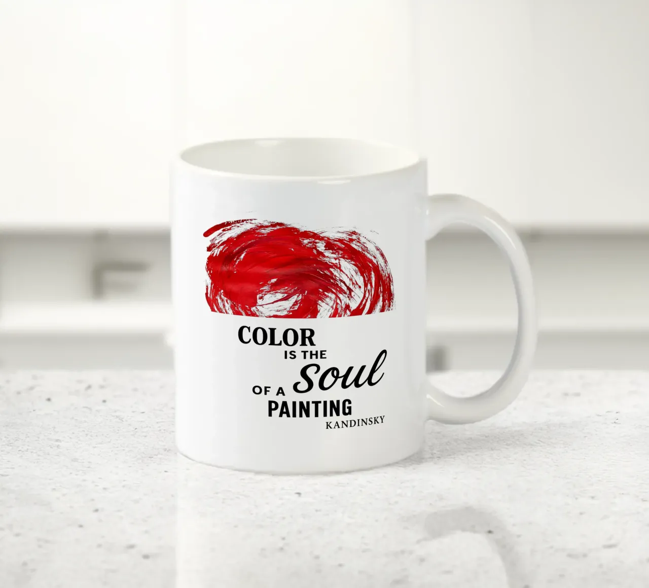 COLOR IS THE SOUL OF A PAINTING (red) tazza in ceramica da Vintage Van Gogh
