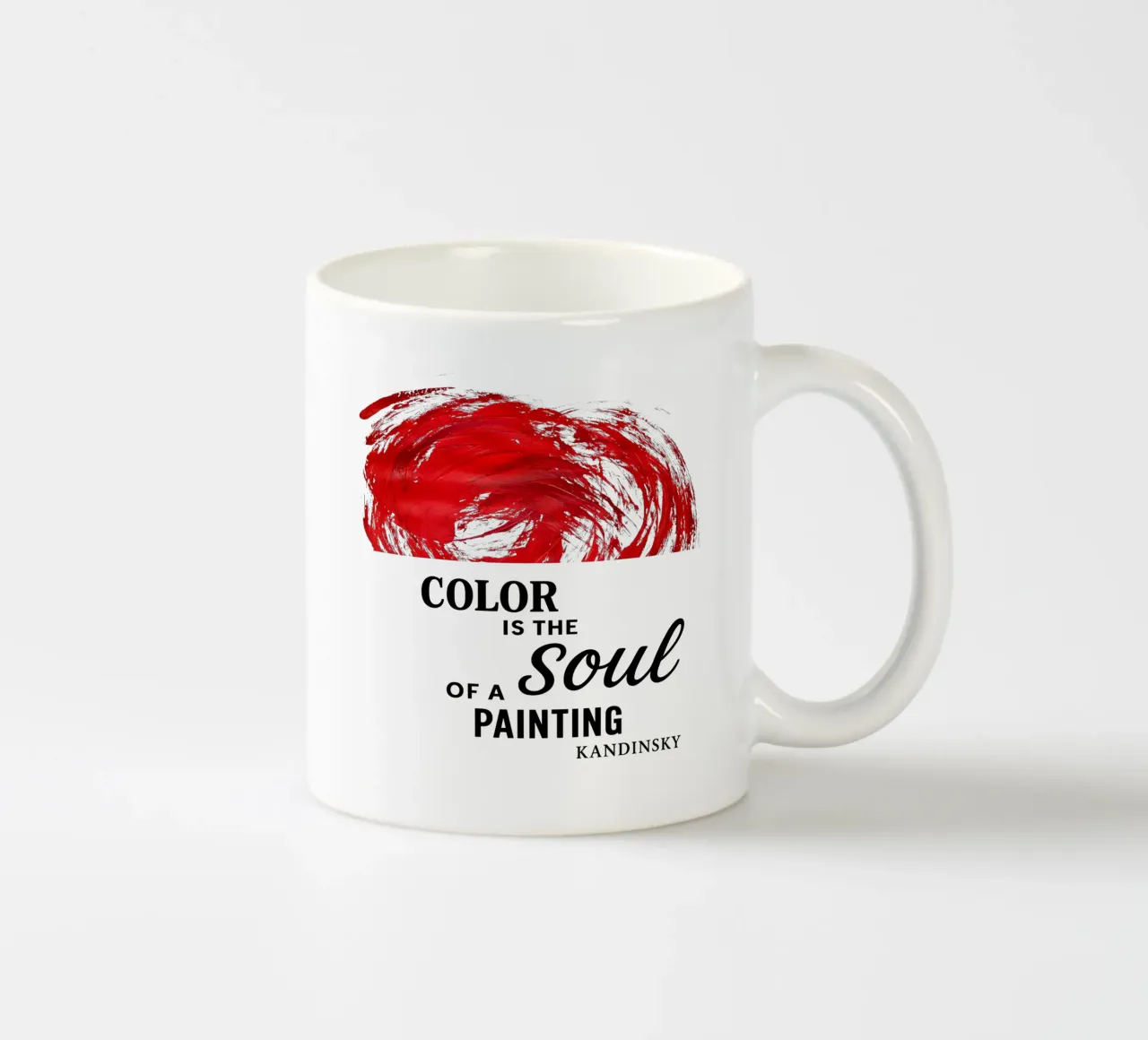 COLOR IS THE SOUL OF A PAINTING (red) tazza in ceramica da Vintage Van Gogh