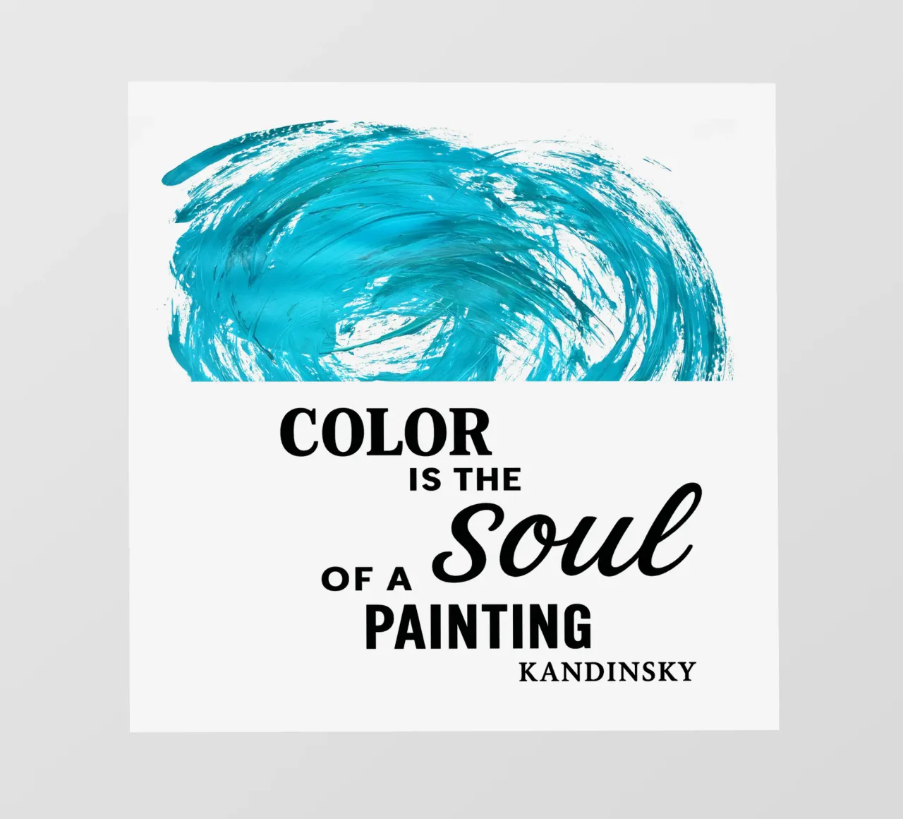 COLOR IS THE SOUL OF A PAINTING (cyan) pellicola backlit da Vintage Van Gogh