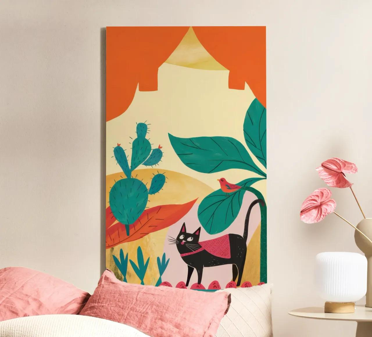 Mystical Cat Archway canvas with Floater frame by Frosh Pallete
