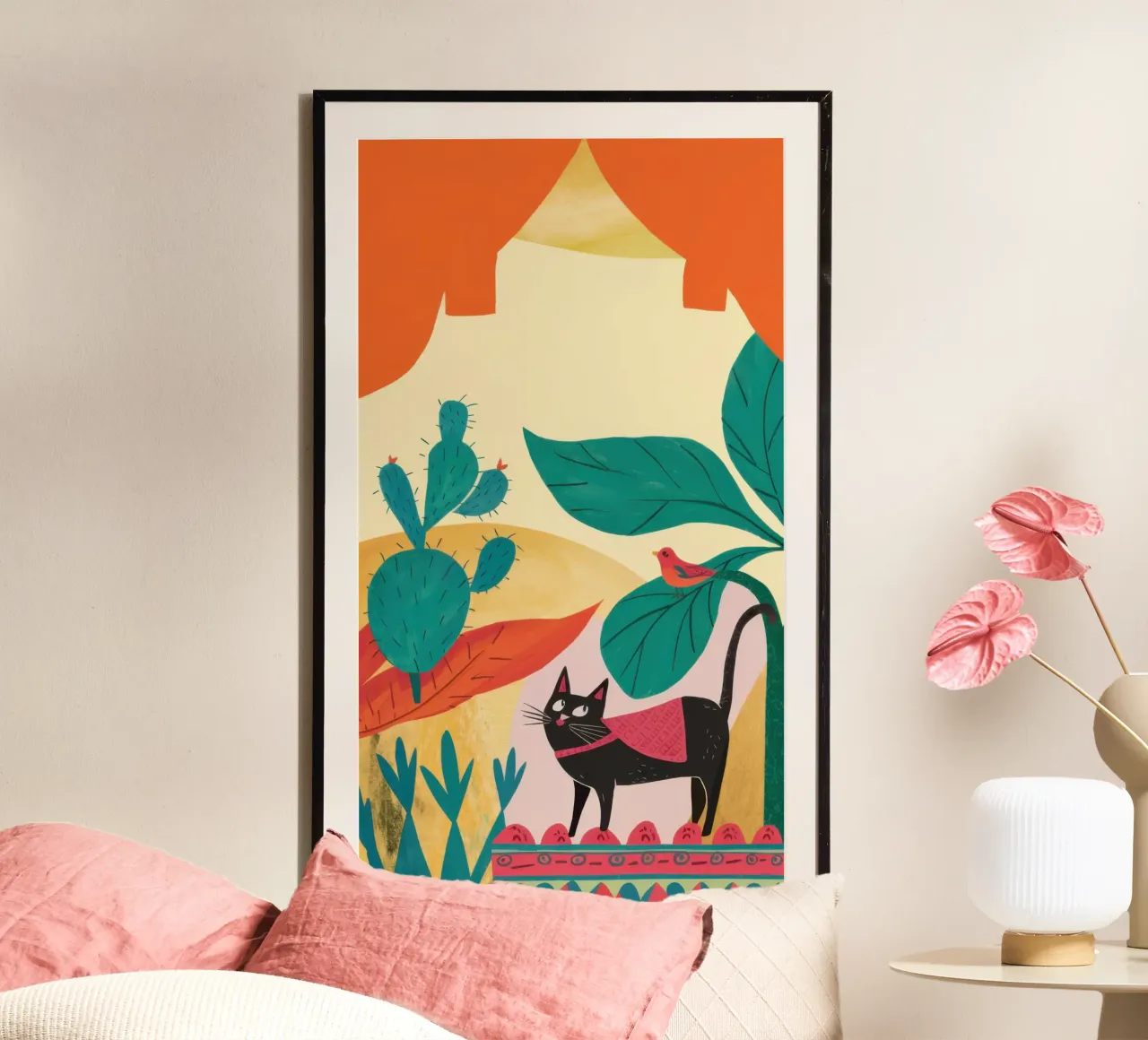 Arco del gatto mistico poster con telaio in alluminio da Frosh Pallete