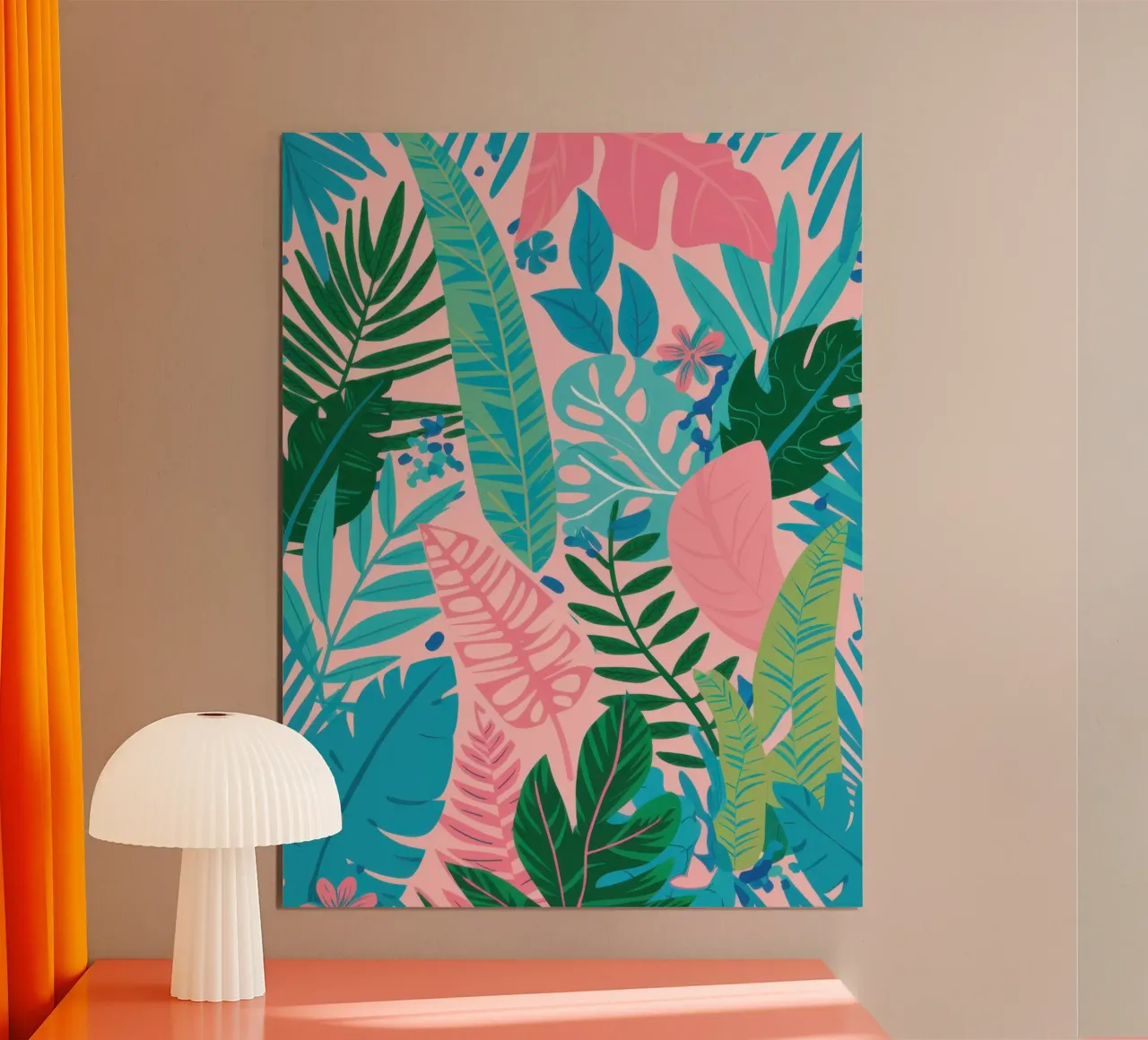 Sogni di leopardo rosa poster con telaio in plastica da Thistle Bloom
