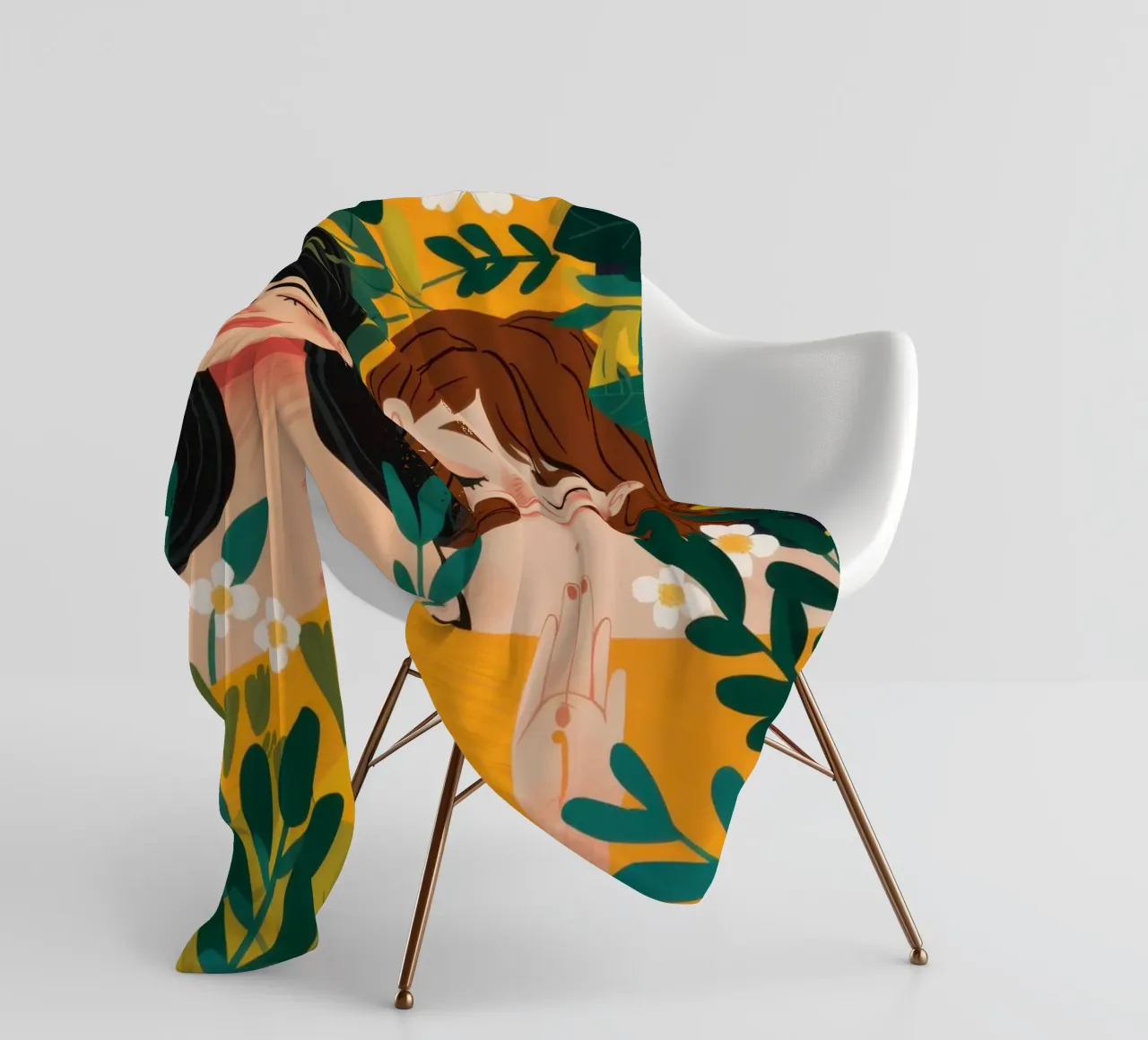 Sorellanza in fiore coperta in pile da Frosh Pallete