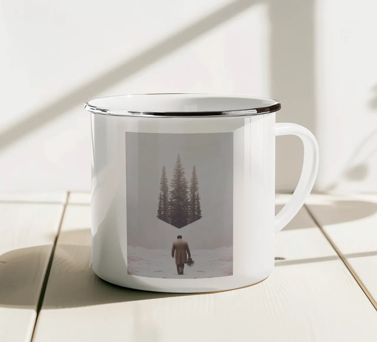 Nella foresta tazza in smalto da Dapidoka