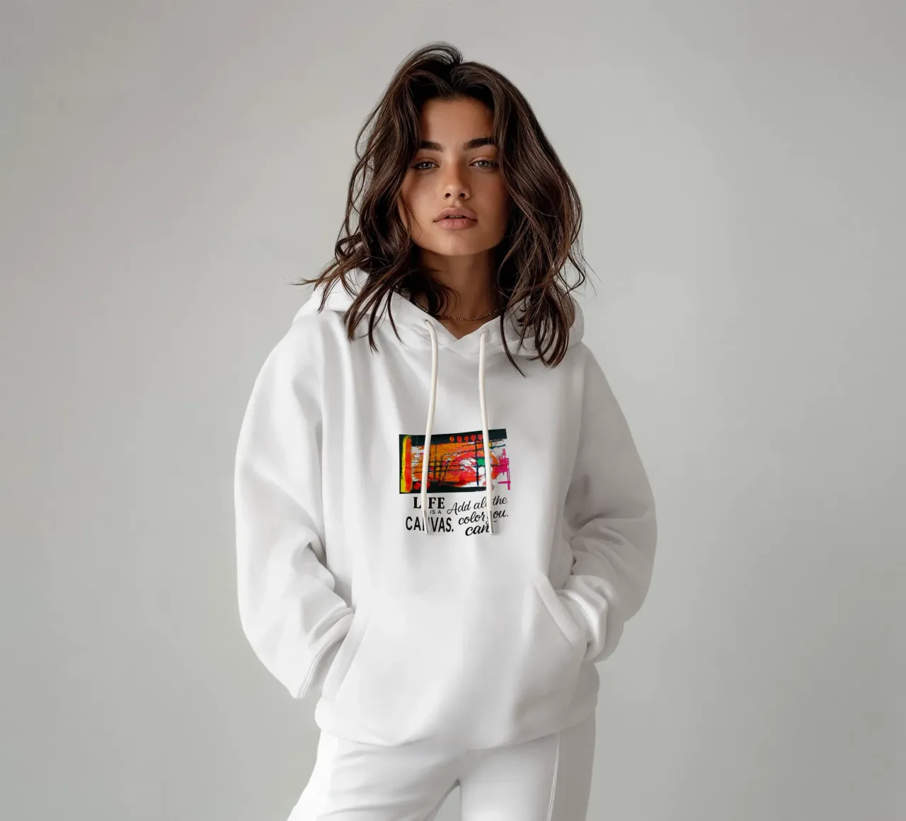 Life is a canvas. Add all the color you can. hoodie van Vintage Van Gogh