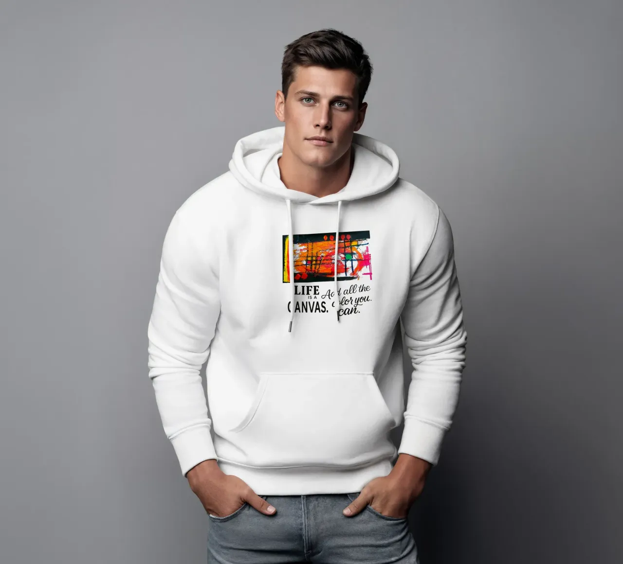 Life is a canvas. Add all the color you can. hoodie van Vintage Van Gogh