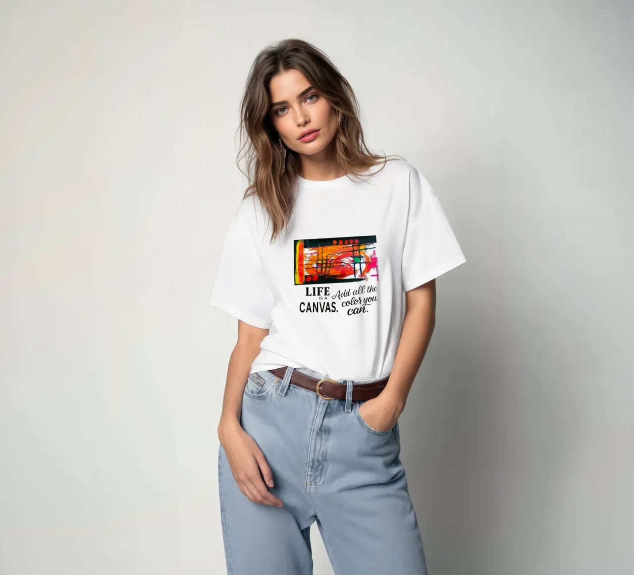 Life is a canvas. Add all the color you can. t-shirt de Vintage Van Gogh