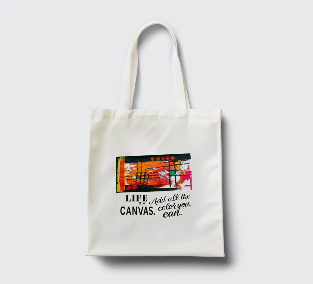 Life is a canvas. Add all the color you can. borsa in juta da Vintage Van Gogh