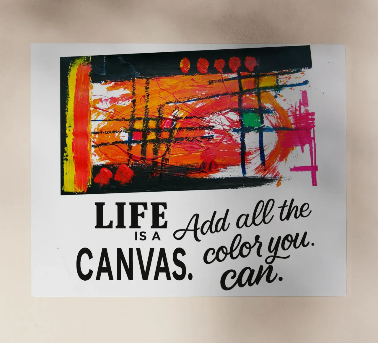 Life is a canvas. Add all the color you can. pellicola backlit da Vintage Van Gogh