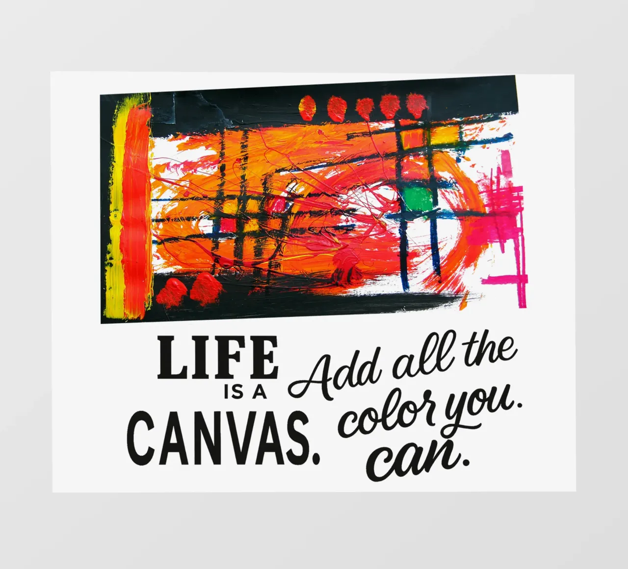 Life is a canvas. Add all the color you can. bâche pvc de Vintage Van Gogh