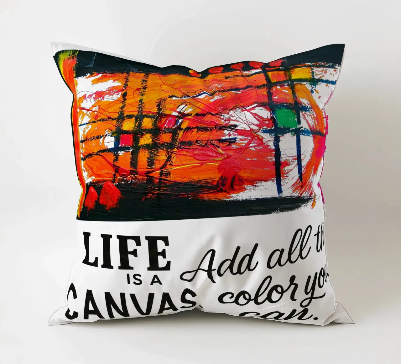 Life is a canvas. Add all the color you can. cuscino da Vintage Van Gogh