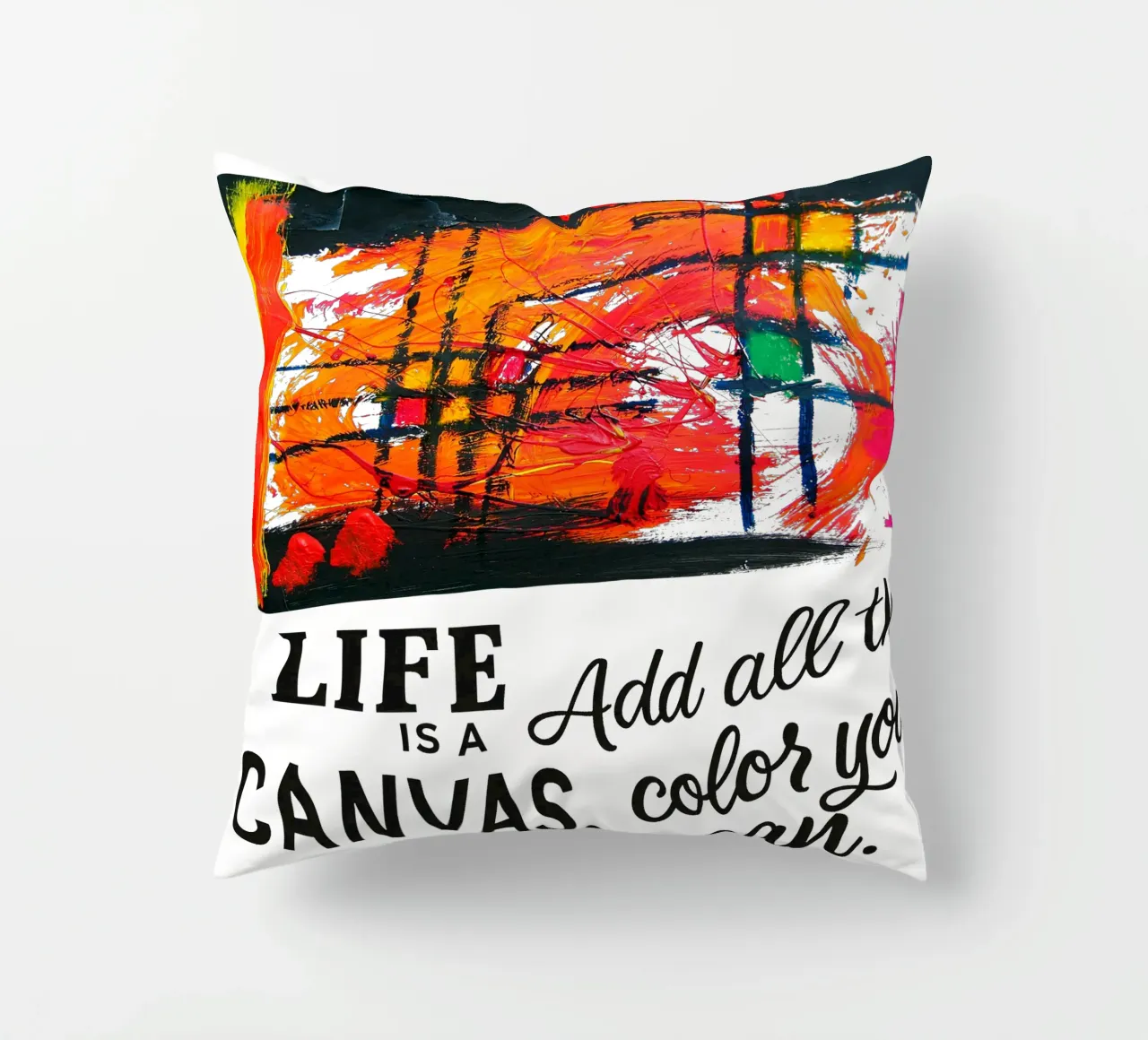 Life is a canvas. Add all the color you can. cuscino da Vintage Van Gogh