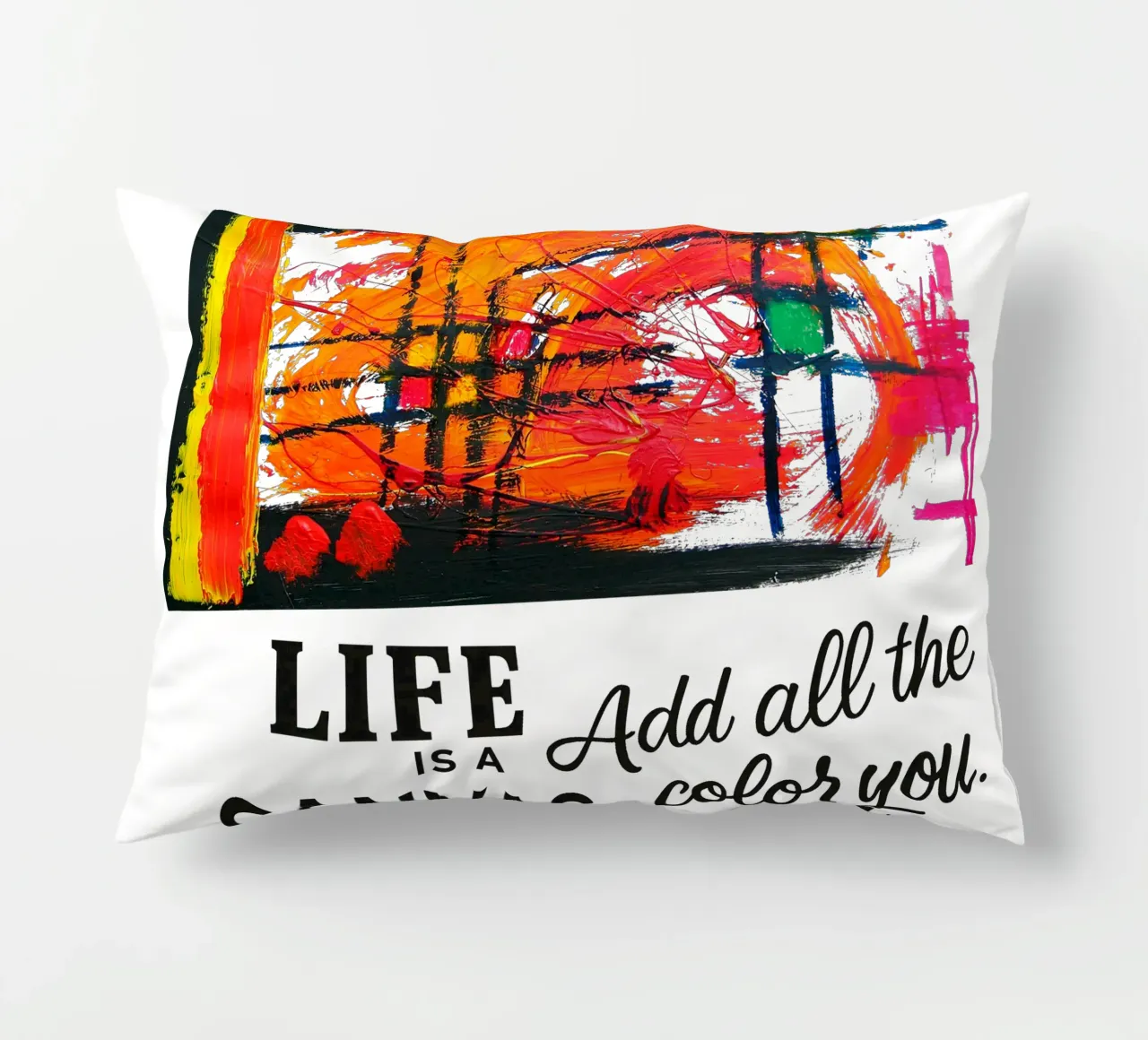 Life is a canvas. Add all the color you can. cuscino da Vintage Van Gogh