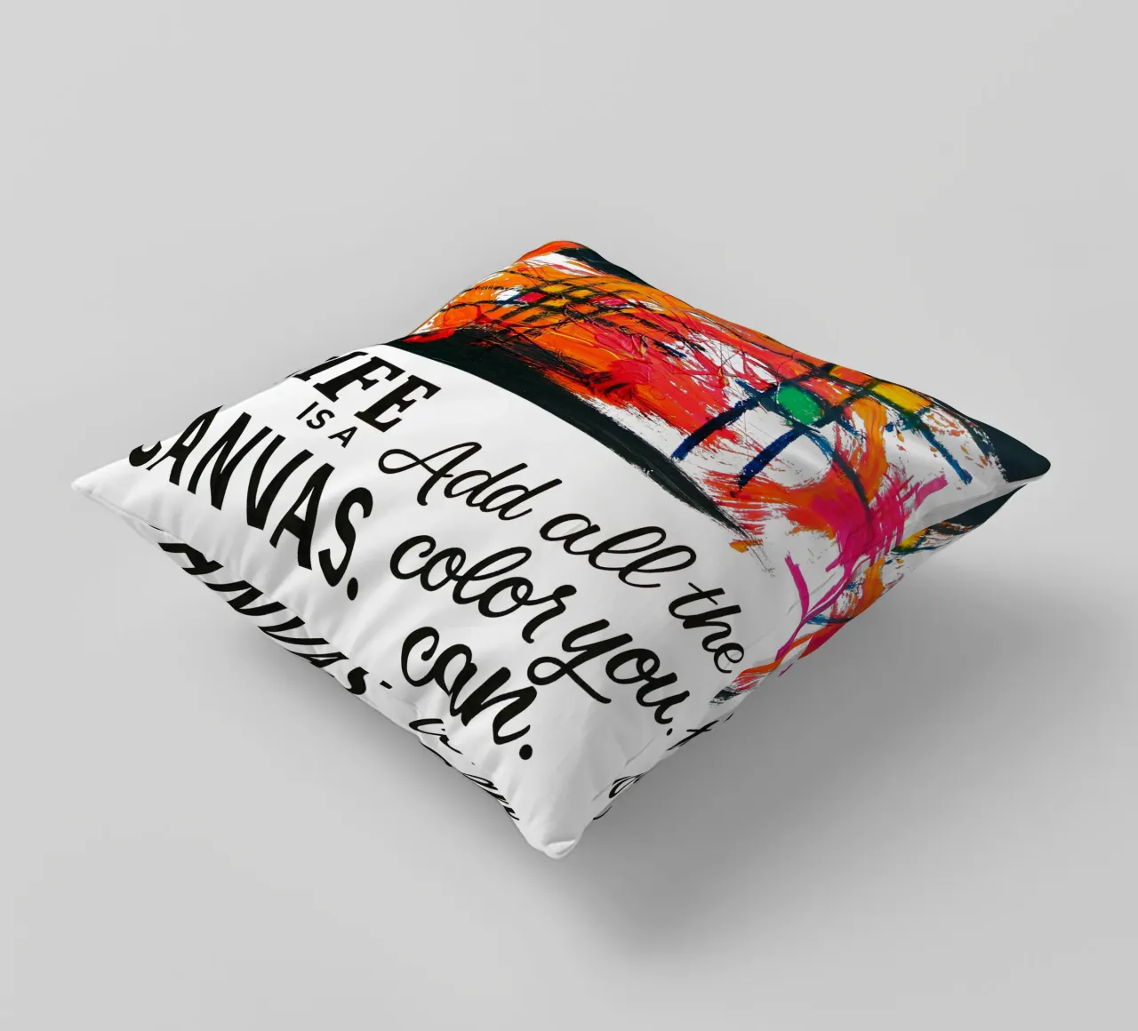 Life is a canvas. Add all the color you can. cuscino da Vintage Van Gogh