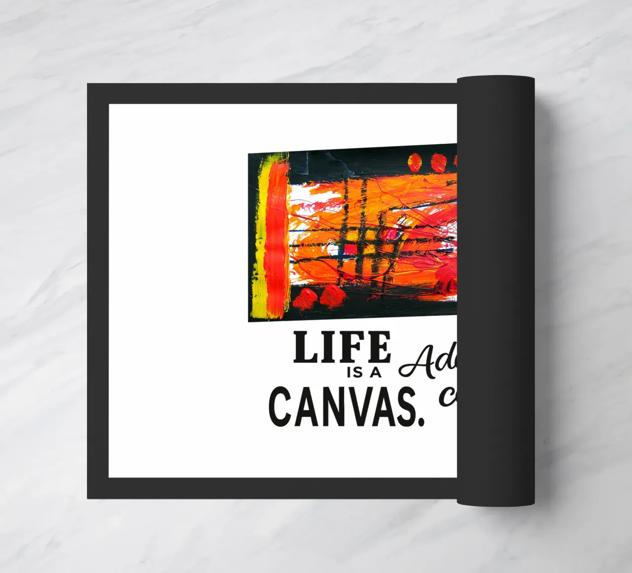 Life is a canvas. Add all the color you can. doormat by Vintage Van Gogh