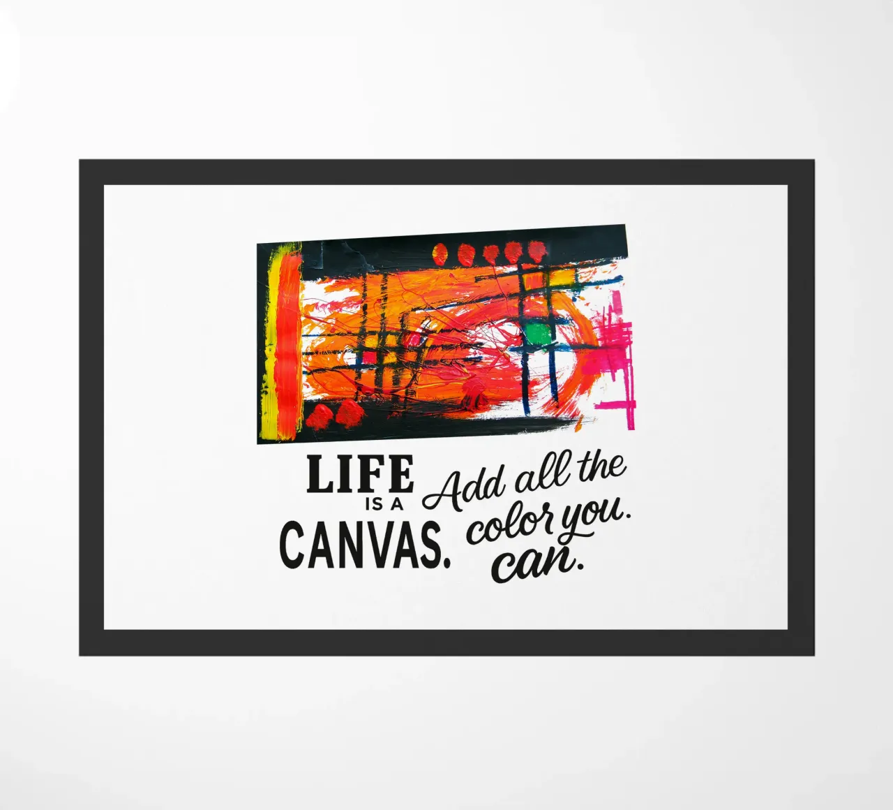 Life is a canvas. Add all the color you can. doormat by Vintage Van Gogh
