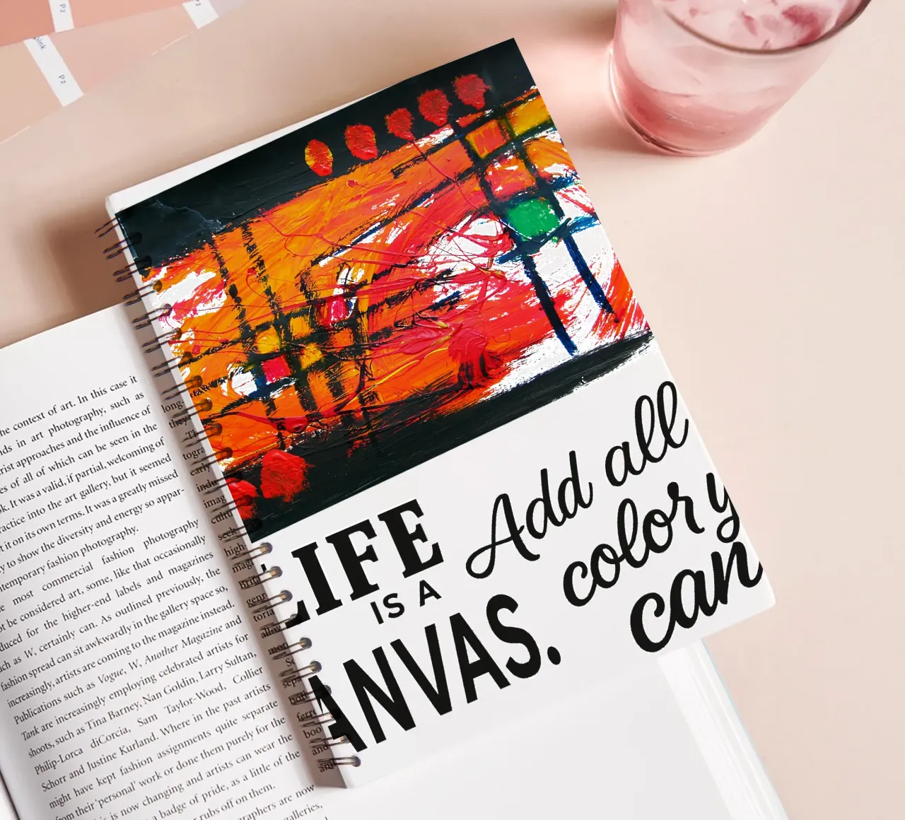 Life is a canvas. Add all the color you can. spiral notebook by Vintage Van Gogh