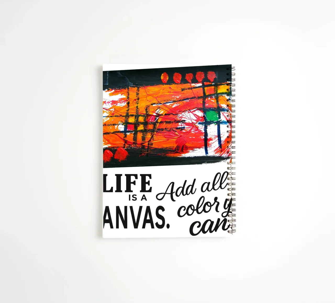 Life is a canvas. Add all the color you can. spiral notebook by Vintage Van Gogh