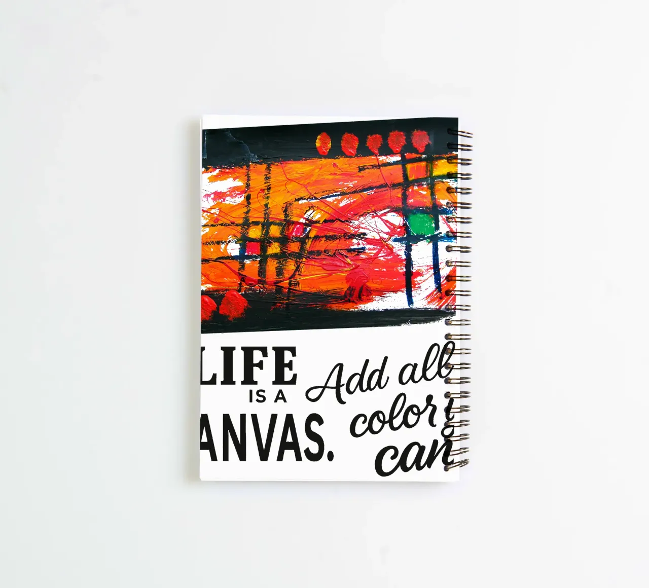 Life is a canvas. Add all the color you can. spiral notebook by Vintage Van Gogh