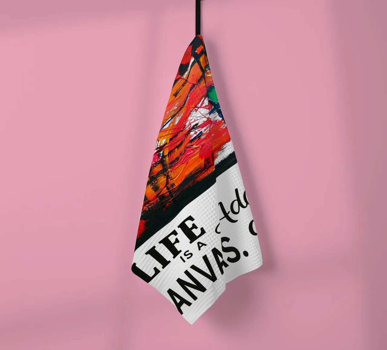 Life is a canvas. Add all the color you can. tea towel by Vintage Van Gogh