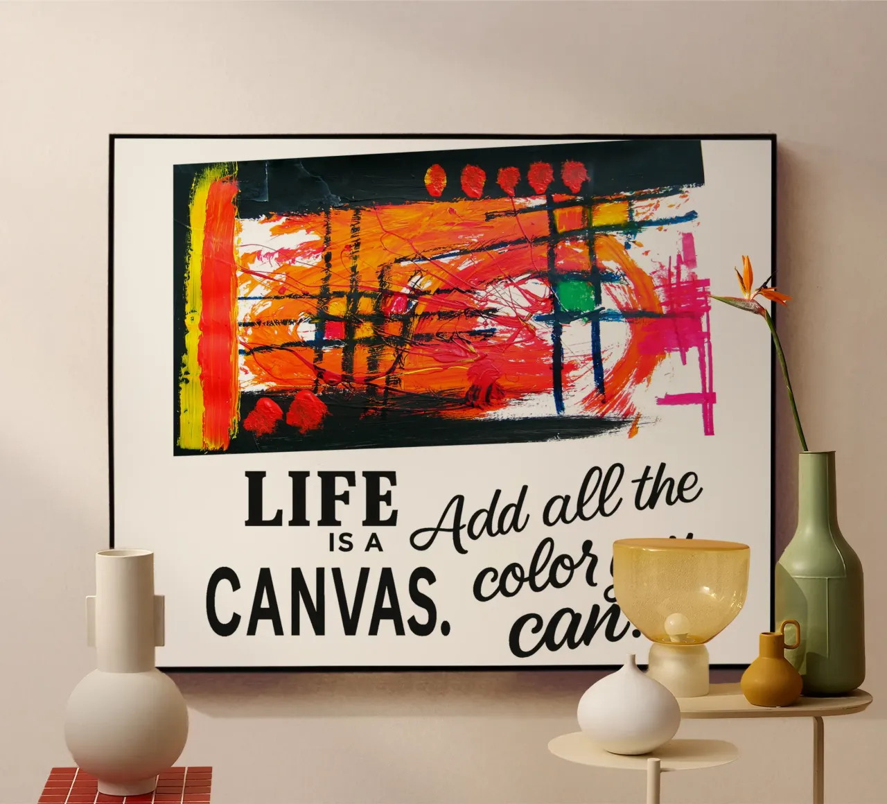 Life is a canvas. Add all the color you can. plexiglass da Vintage Van Gogh