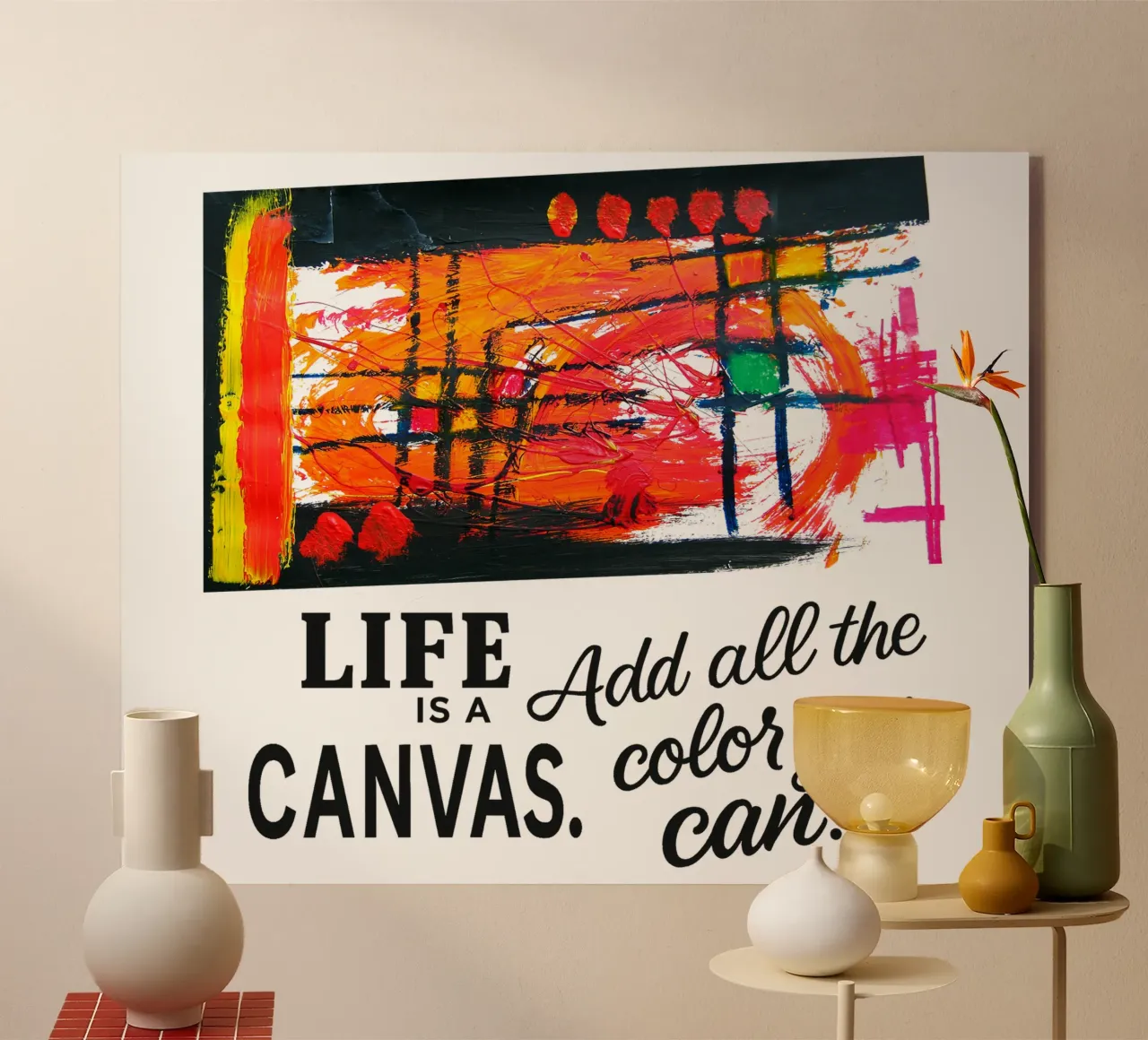 Life is a canvas. Add all the color you can. plexiglass da Vintage Van Gogh
