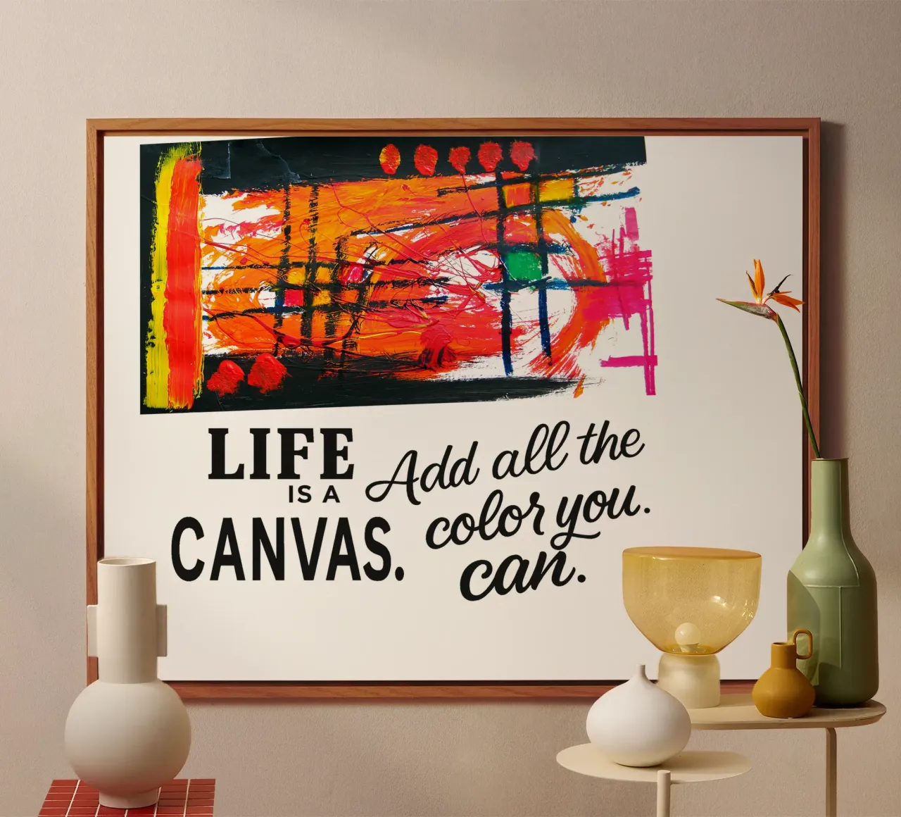 Life is a canvas. Add all the color you can. alluminio dibond da Vintage Van Gogh