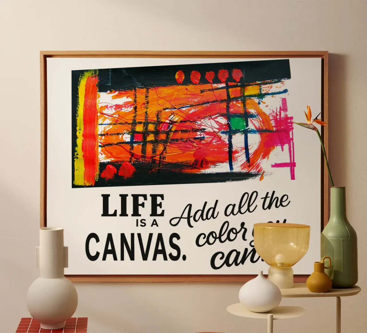 Life is a canvas. Add all the color you can. canvas by Vintage Van Gogh