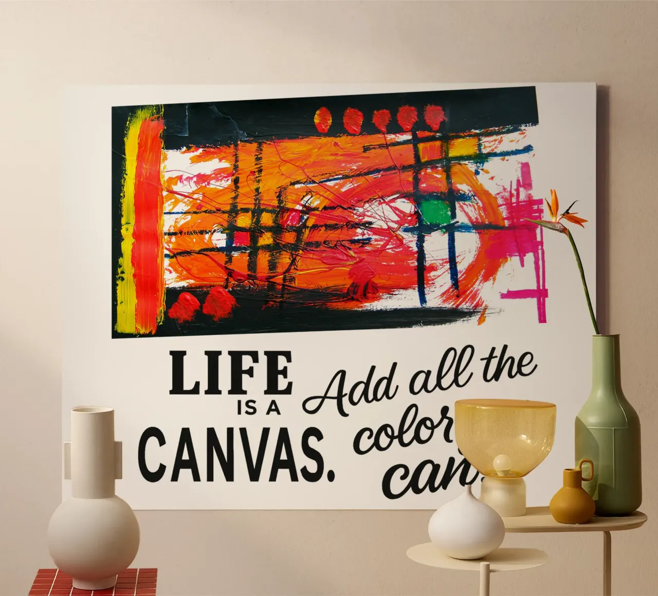 Life is a canvas. Add all the color you can. canvas by Vintage Van Gogh