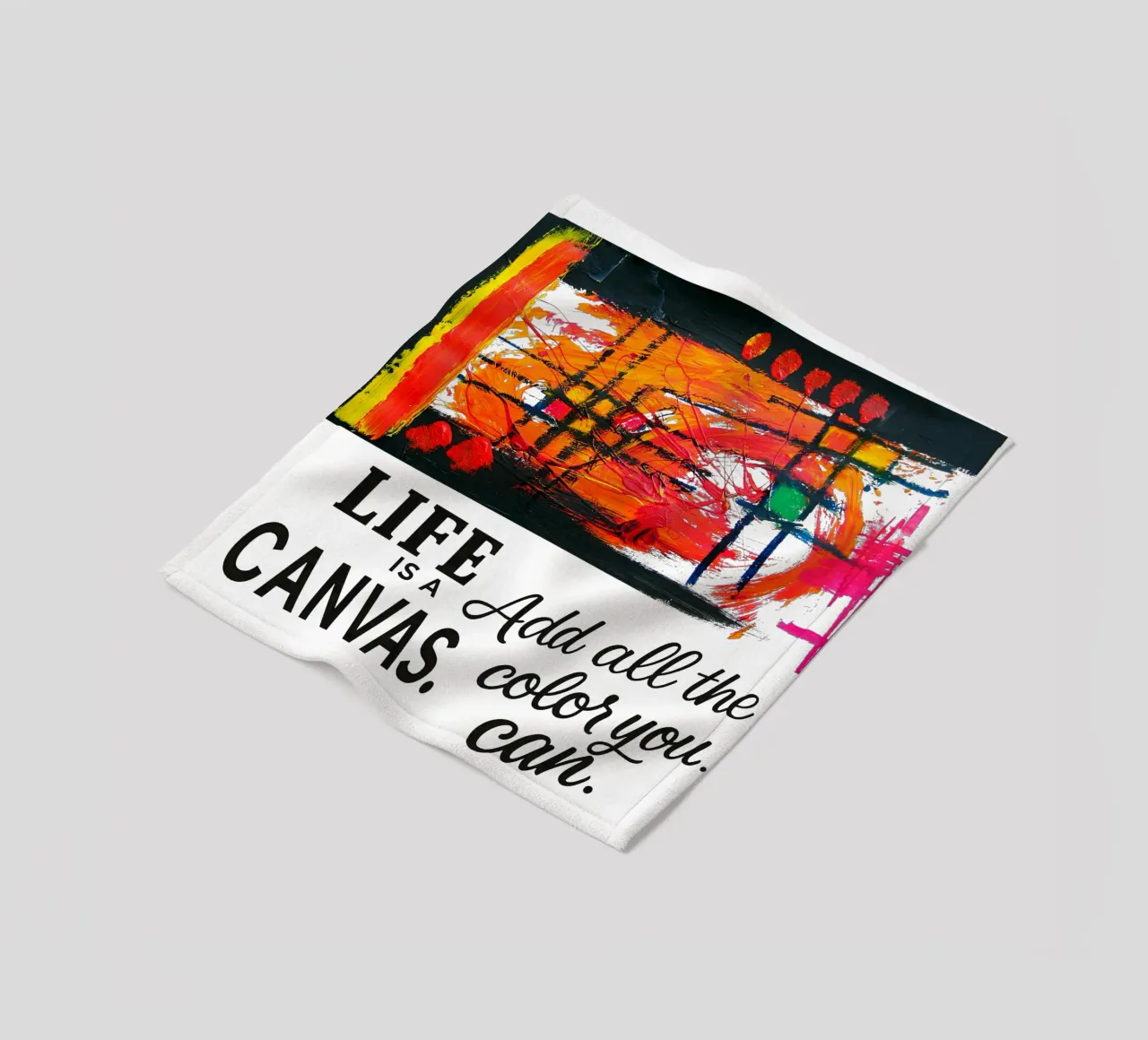Life is a canvas. Add all the color you can. plaid polaire de Vintage Van Gogh