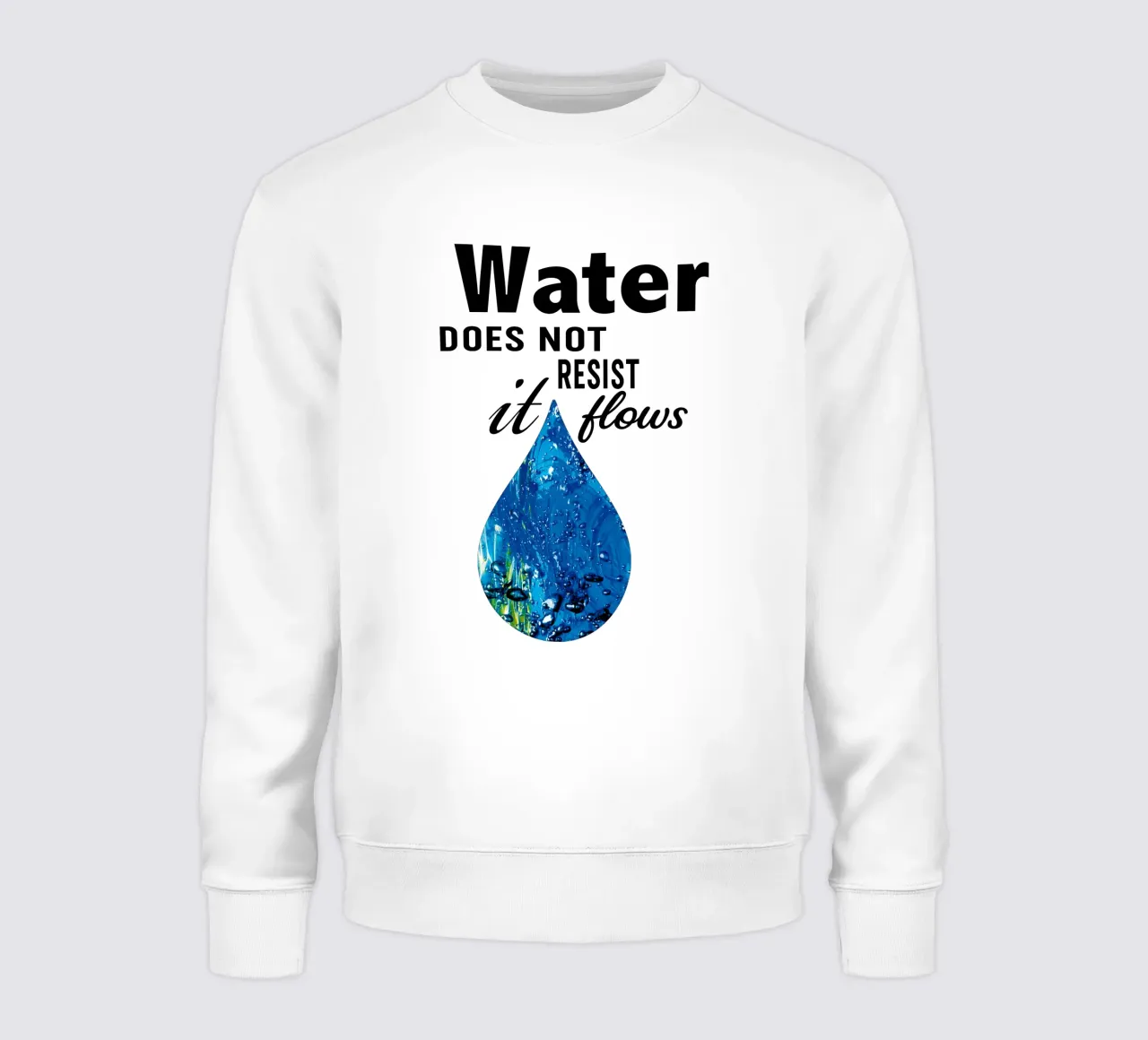 Water does not resist; it flows. felpa da Vintage Van Gogh