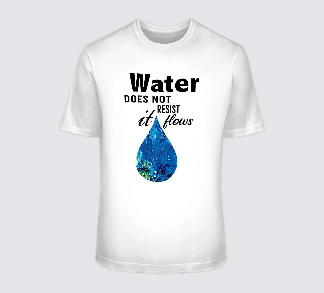Water does not resist; it flows. t-shirt da Vintage Van Gogh