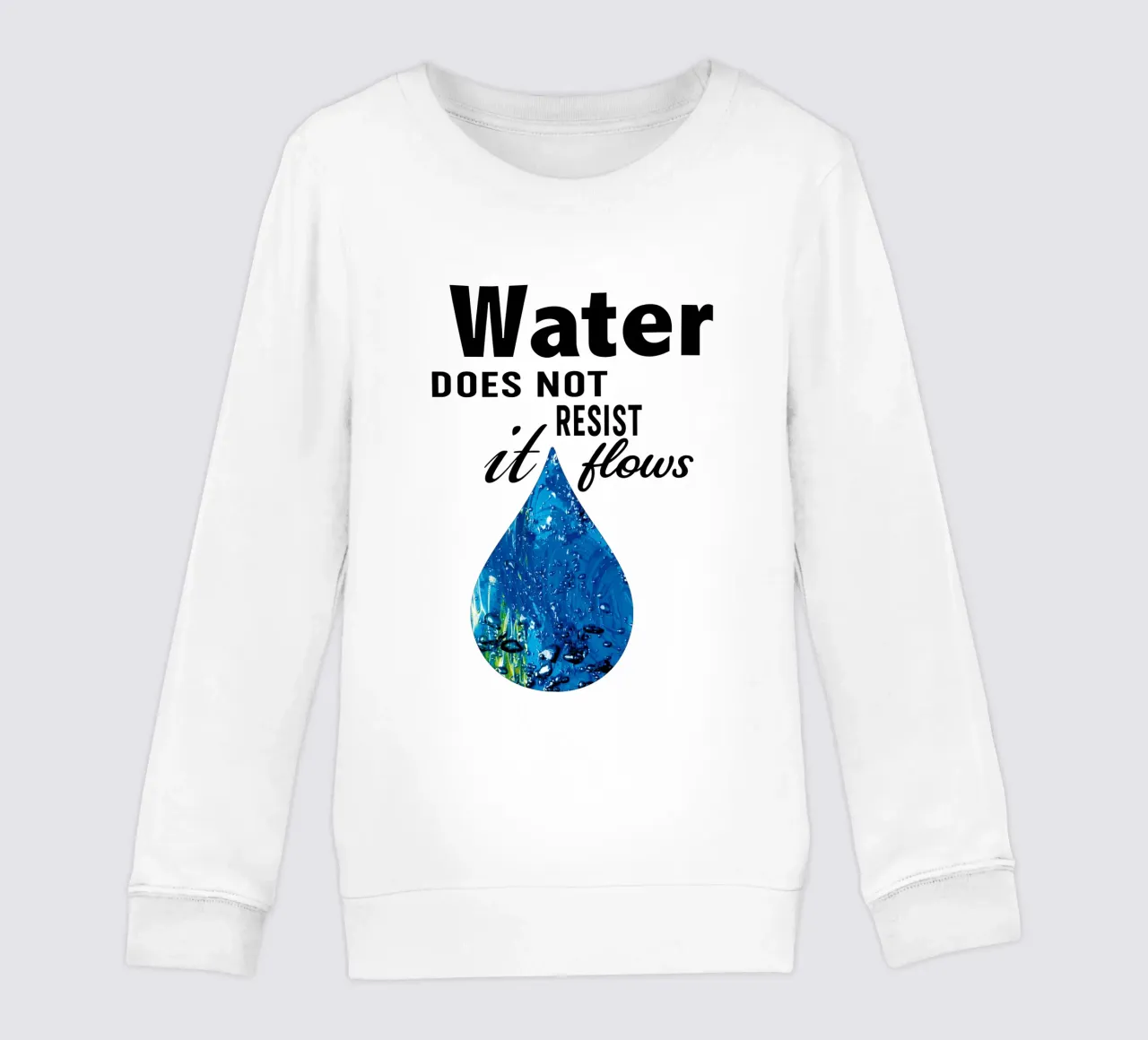 Water does not resist; it flows. felpa bambino da Vintage Van Gogh