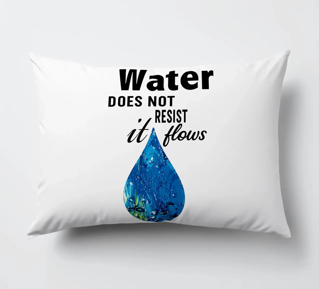 Water does not resist; it flows. cuscino da Vintage Van Gogh