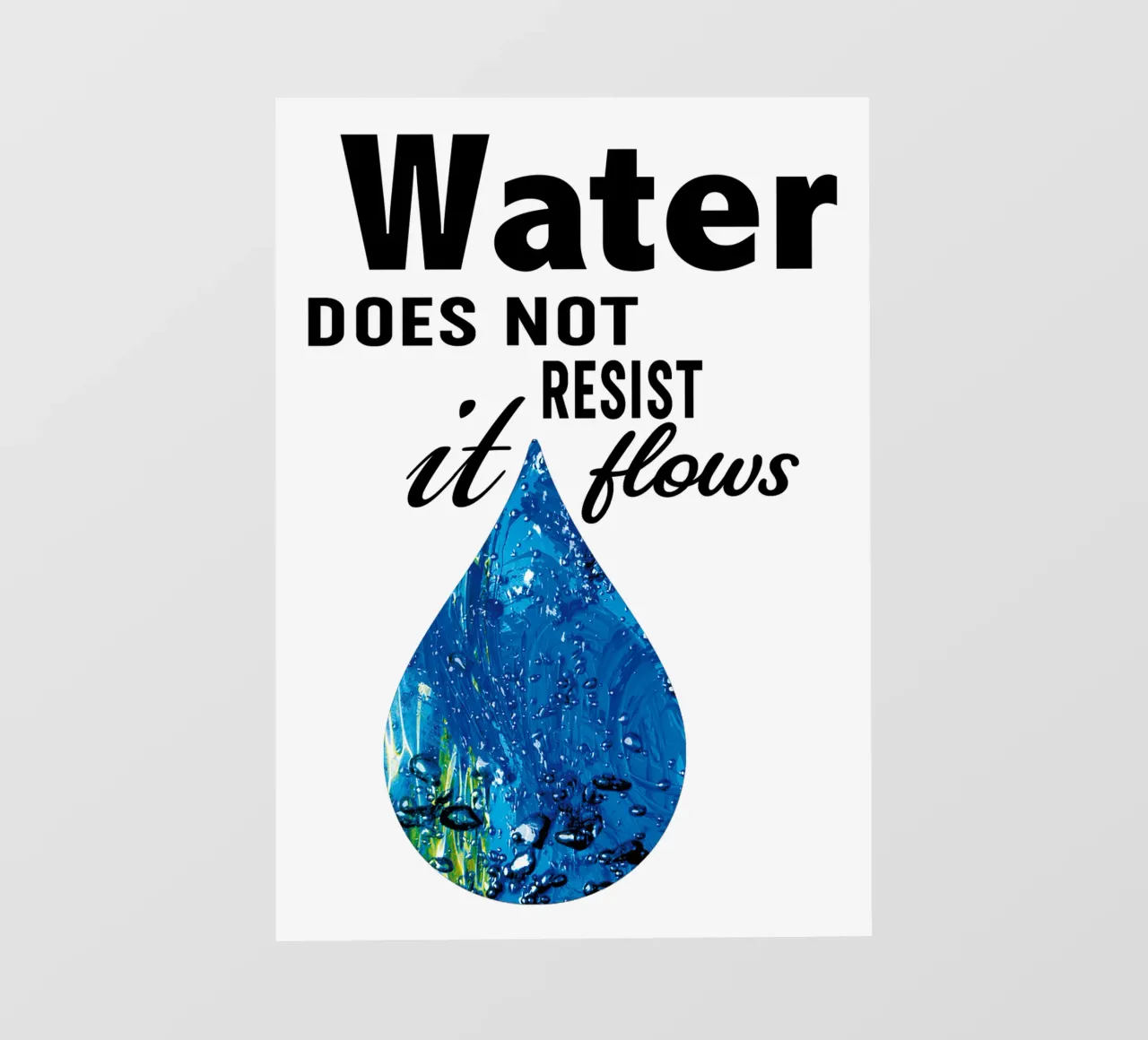 Water does not resist; it flows. pellicola backlit da Vintage Van Gogh