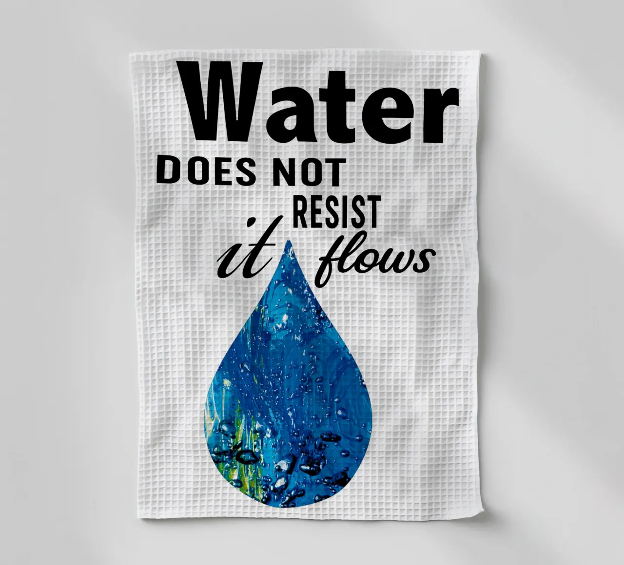 Water does not resist; it flows. canovaccio da cucina da Vintage Van Gogh