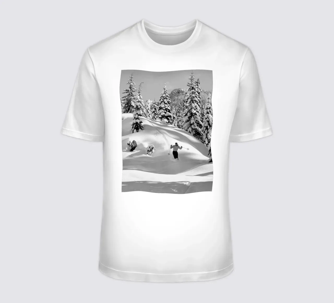 Sciatore sulla neve t-shirt da charles loy
