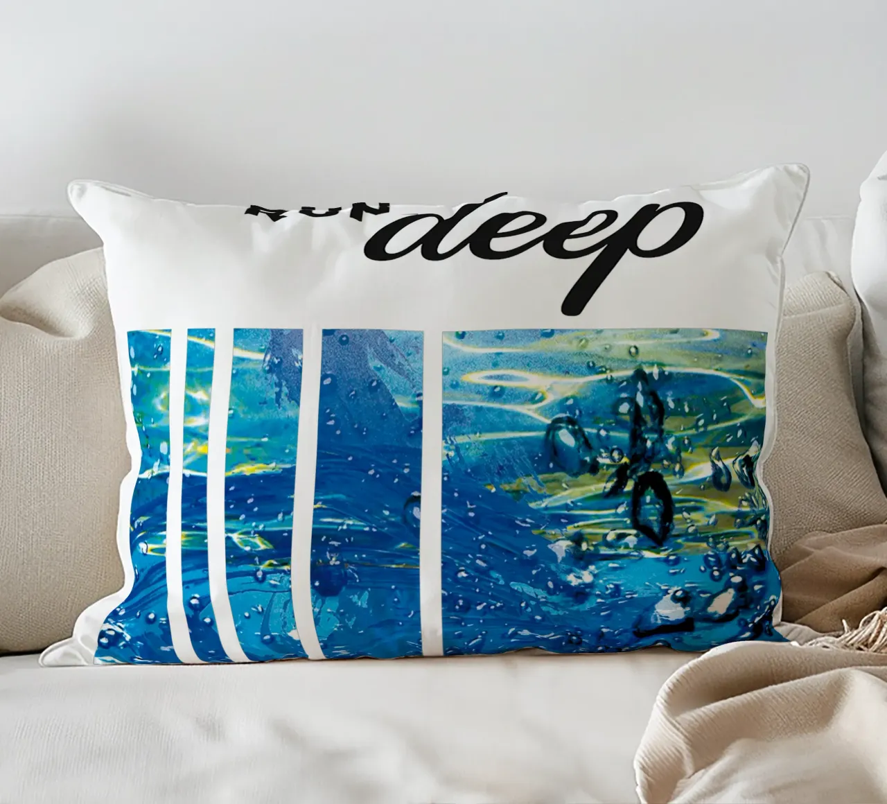 STILL WATERS RUN DEEP cuscino da Vintage Van Gogh