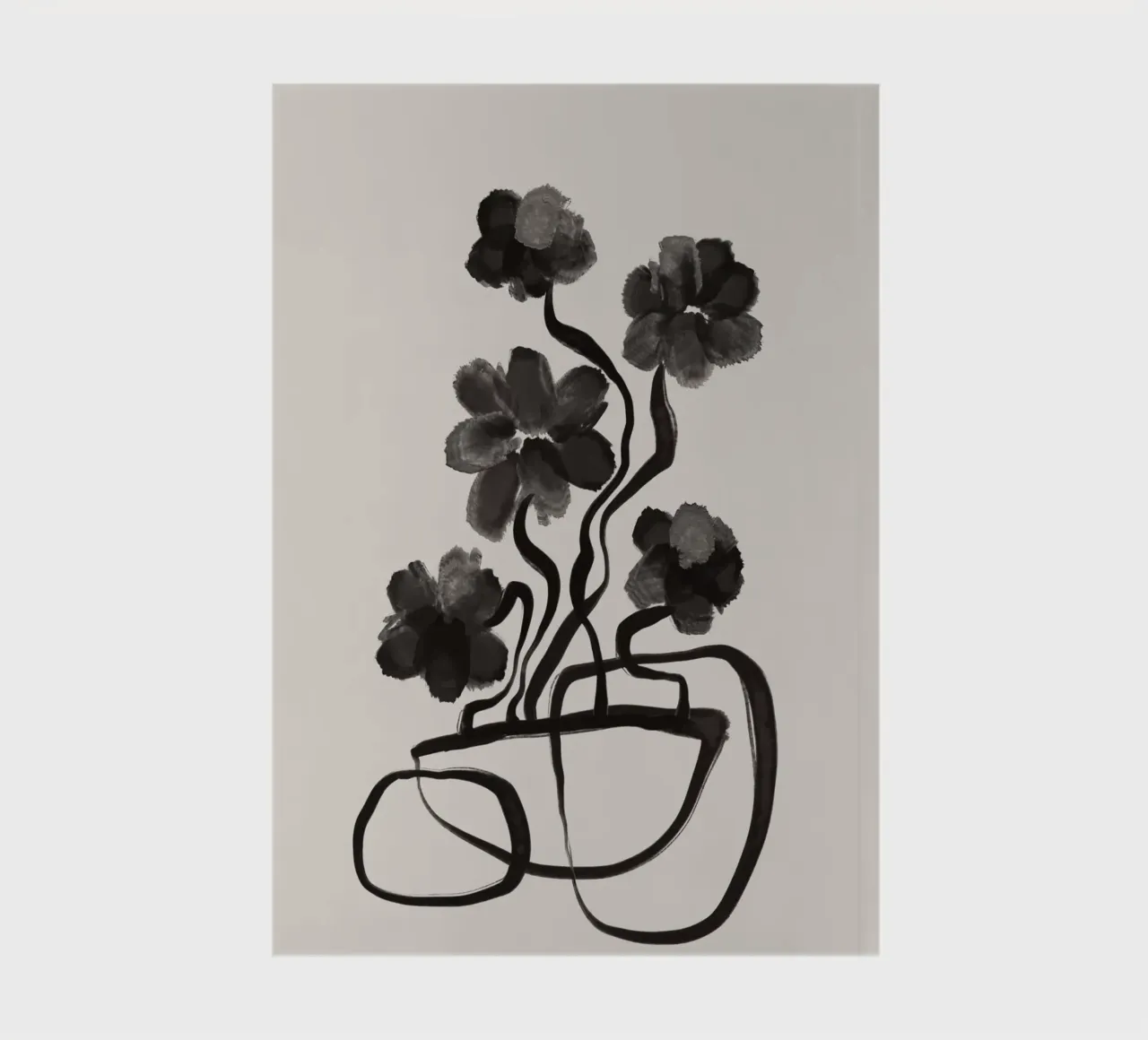 Gray Flowers notebook by treechild