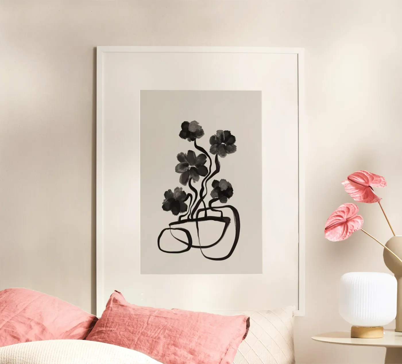 Gray Flowers poster by treechild