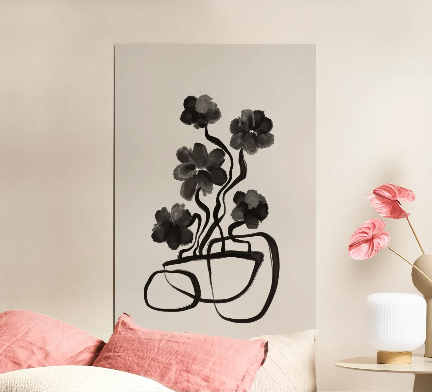 Gray Flowers poster by treechild
