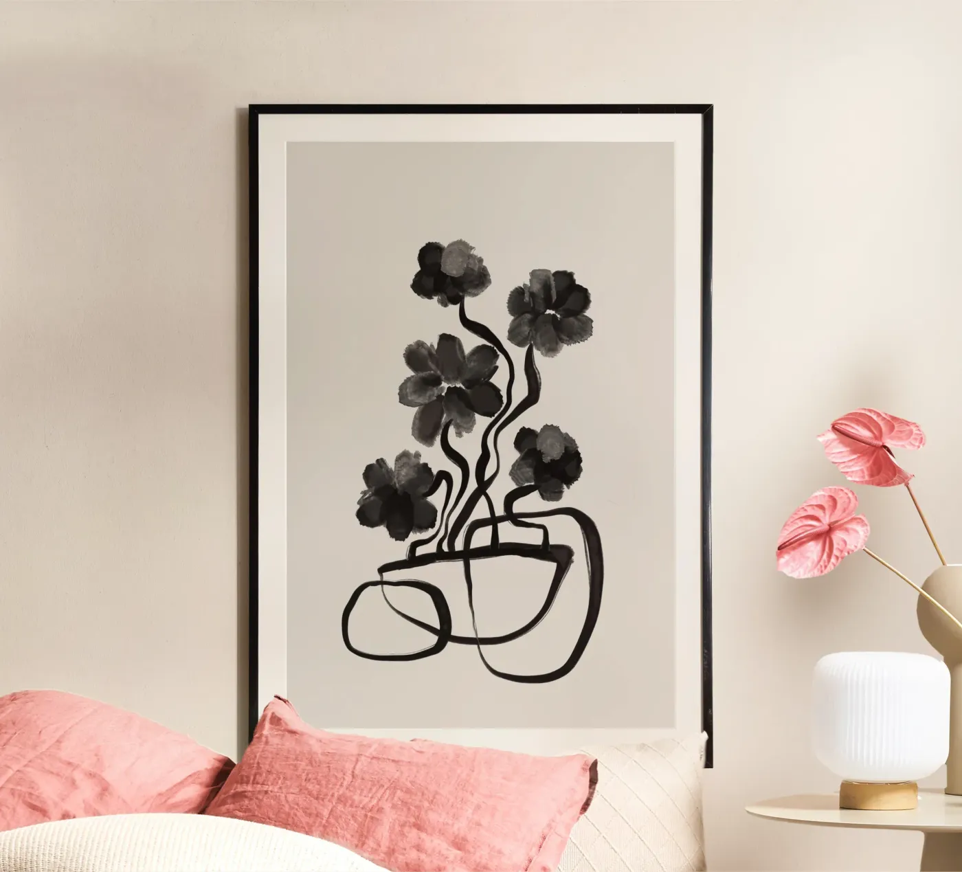 Gray Flowers poster by treechild