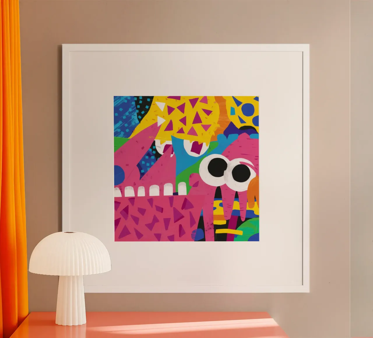 Chaotisch Vreugdevol Abstract poster van Frosh Pallete
