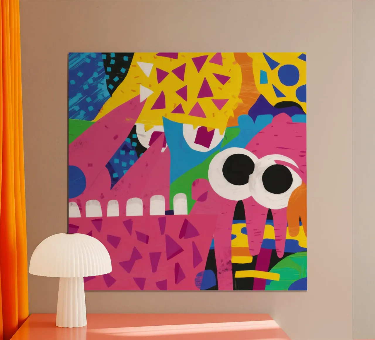 Chaotisch Vreugdevol Abstract poster van Frosh Pallete