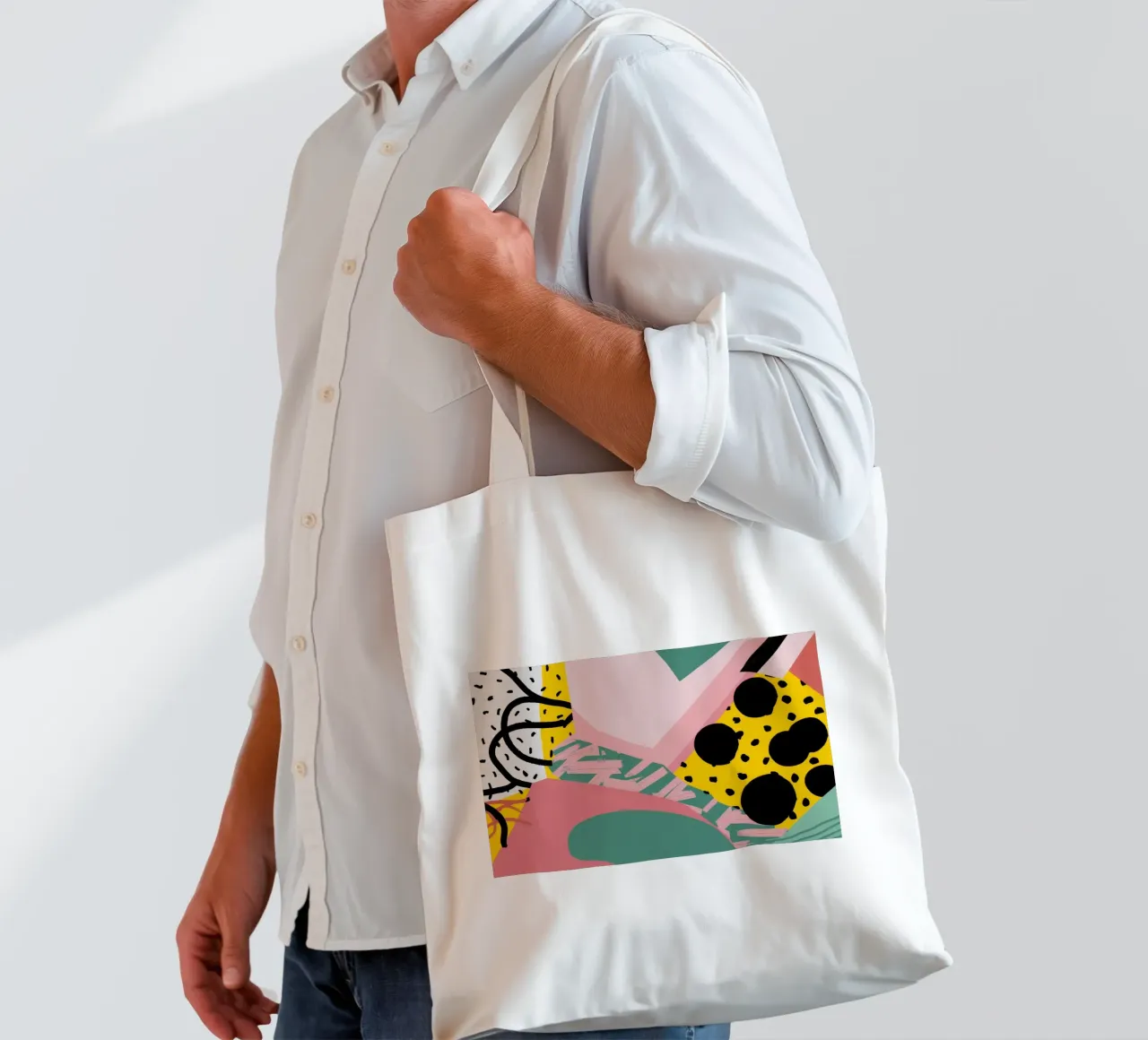 Collage di forme strutturate borsa in juta da Frosh Pallete