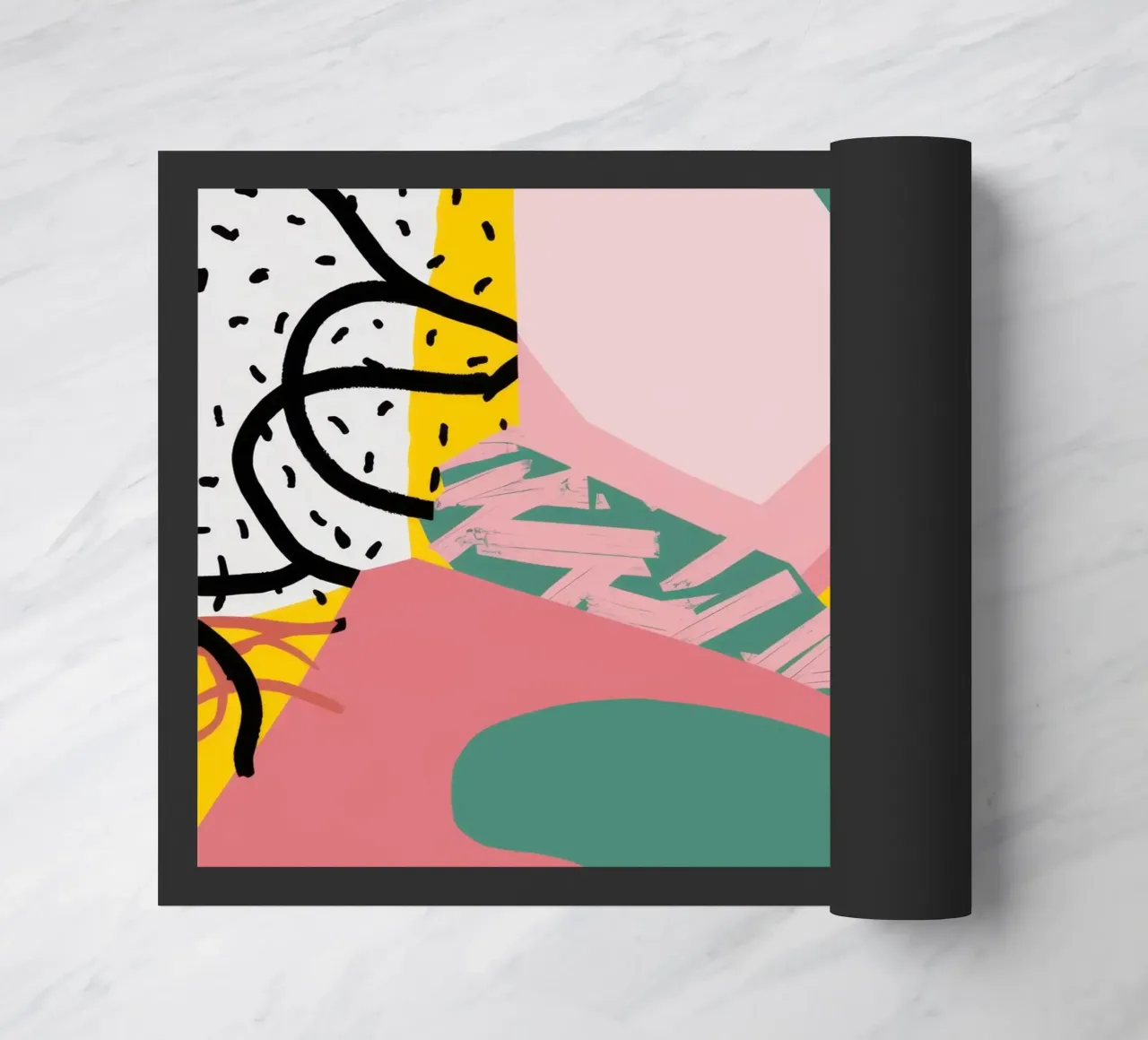 Gestructureerde vorm collage deurmat van Frosh Pallete