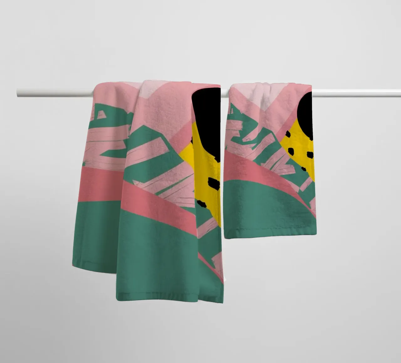 Gestructureerde vorm collage badhanddoek van Frosh Pallete