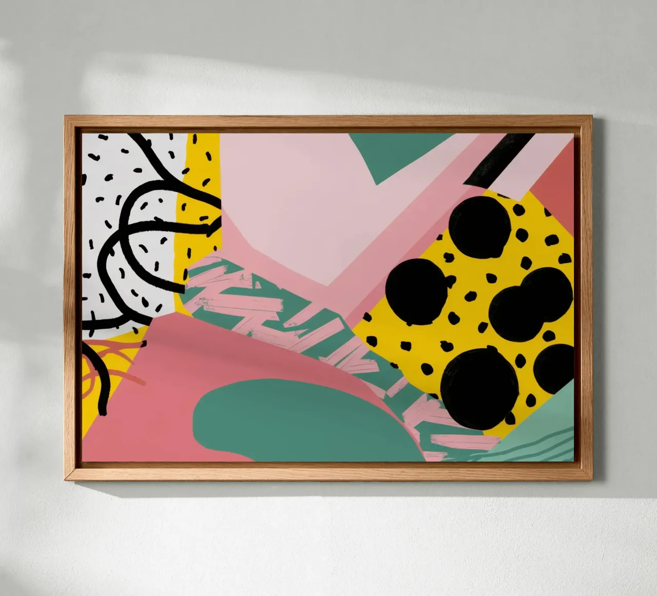 Collage di forme strutturate tela con Cornice a cassetta da Frosh Pallete